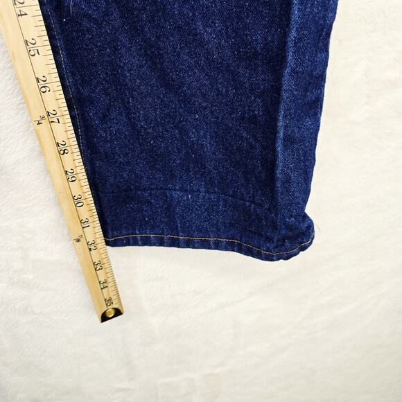 Vintage Calpia Caltrans Jeans Made In USA Zipper Fly Snap Reflective Size 36x32 - Picture 10 of 13